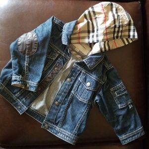 Burberry denim jean jacket kids 18m 86cm